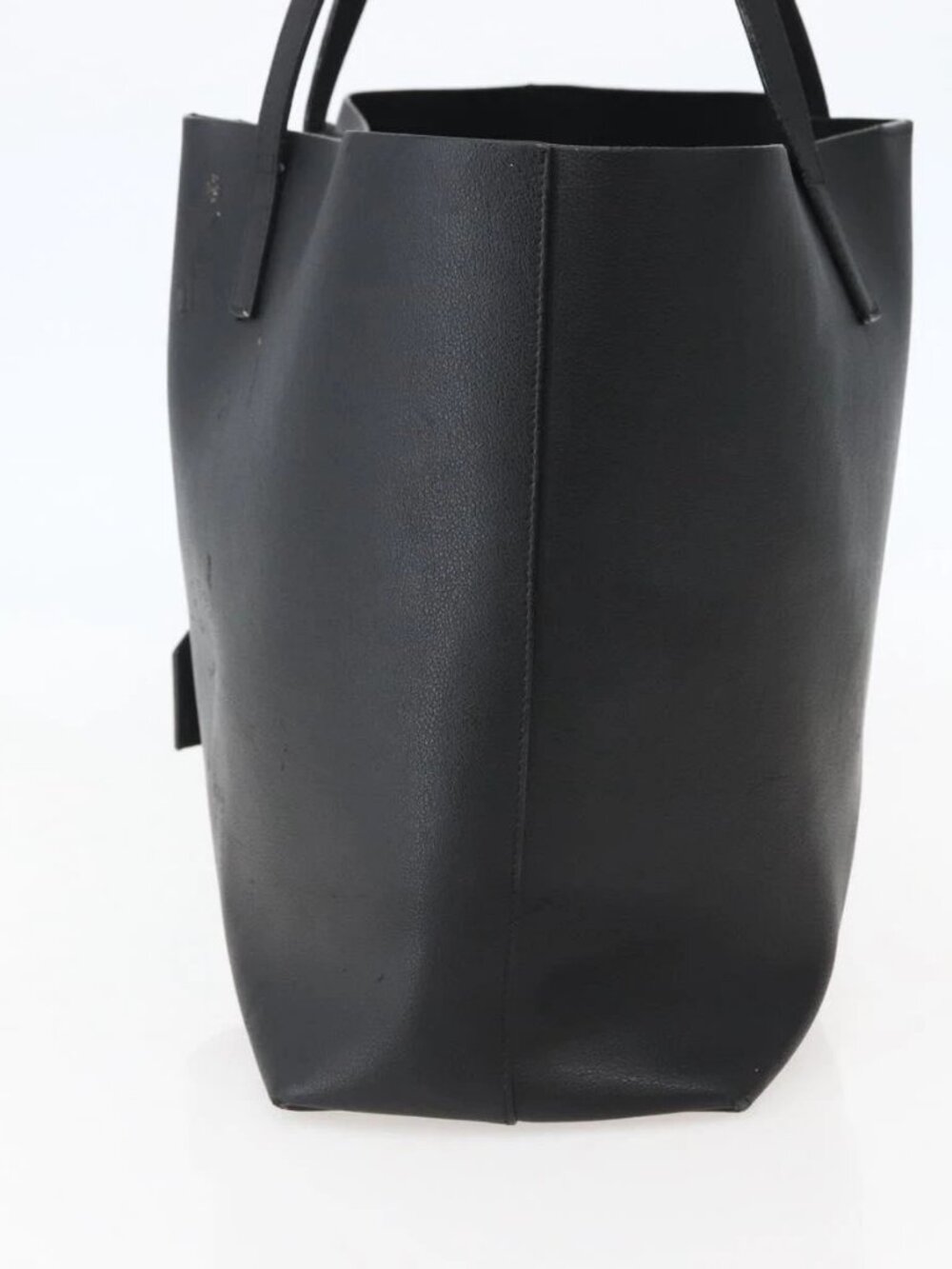 SAINT LAURENT Tote Bag Leather Black Auth hk3059 - Picture 6 of 16